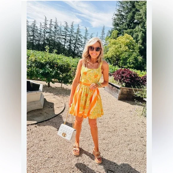 J.Crew: Stefania Dress In Limone Lemon Citrus Scarf Print 10
